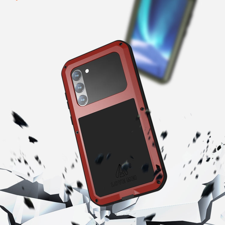 For Samsung Galaxy S23+ 5G LOVE MEI Metal Shockproof Life Waterproof Dustproof Phone Case(Black) by LOVE MEI