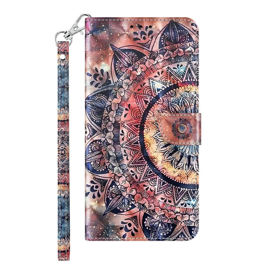For Motorola Moto G73 3D Painted Leather Phone Case(Colorful Mandala) by buy2fix