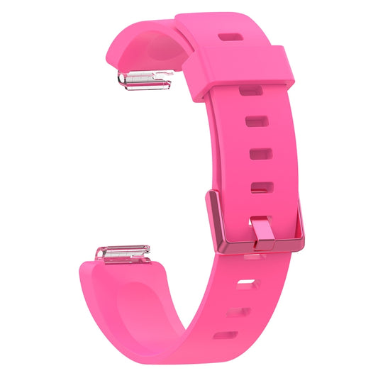 For Fitbit Inspire / Inspire HR Glossy Surface Silicone Watch Band, Size:S(Pink) by buy2fix