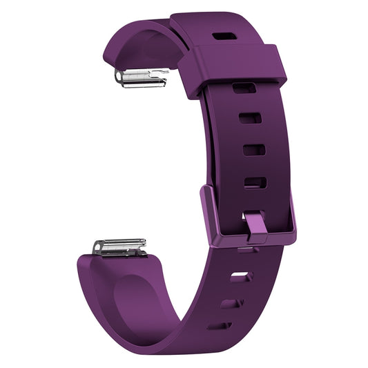 For Fitbit Inspire / Inspire HR Glossy Surface Silicone Watch Band, Size:S(Dark Purple) by buy2fix