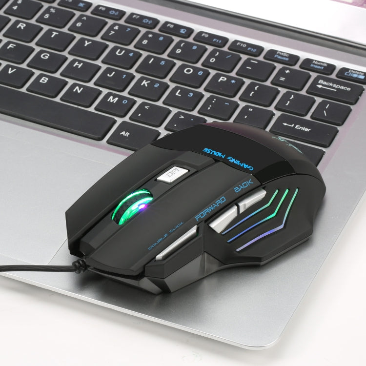 HXSJ A868 7-Keys Colorful Luminous Wired Mouse with Fire Button by HXSJ