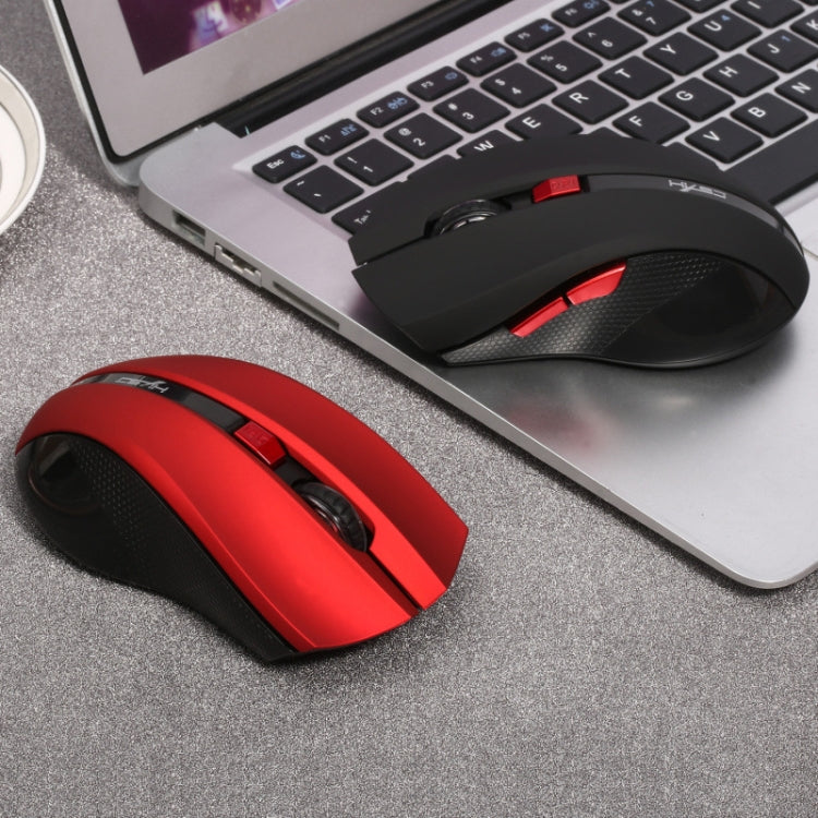 HXSJ X50 2.4G 6 Keys 1600DPI Three-speed Adjustable Wireless Mouse(Red) by HXSJ