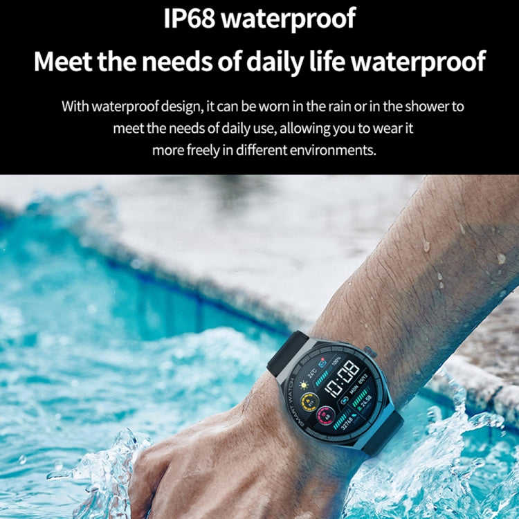 BM01 1.45 inch Steel Band IP68 Waterproof Smart Watch Support Bluetooth Call / NFC(Black) by buy2fix