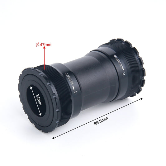 T47B24 Bottom Bracket Fits 86.5mm Width of Bicycle Frame(Black) by buy2fix