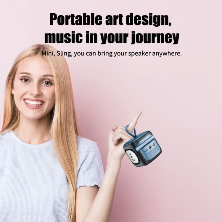 T&G TG359 Portable Outdoor LED Wireless Bluetooth Speaker(Blue) by T&G