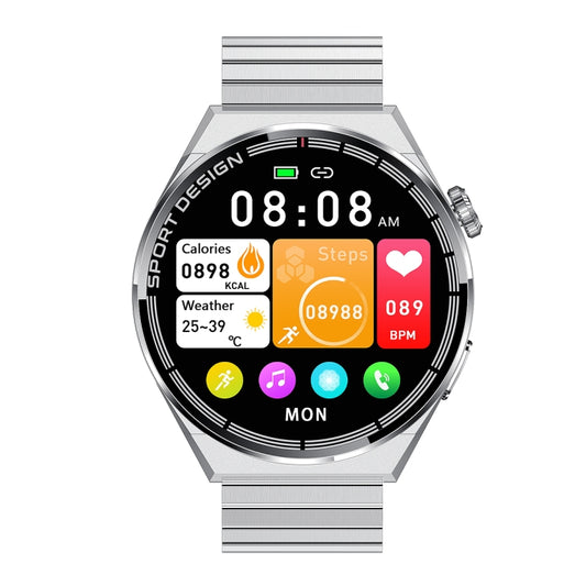 HDT 3 Max 1.6 inch Steel Band IP67 Waterproof Smart Watch Support Bluetooth Call / NFC(Silver) by buy2fix