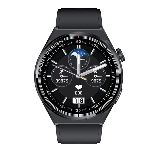 HDT 3 Max 1.6 inch Silicone Band IP67 Waterproof Smart Watch Support Bluetooth Call / NFC(Black) by buy2fix