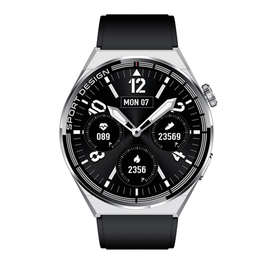 HDT 3 Max 1.6 inch Silicone Band IP67 Waterproof Smart Watch Support Bluetooth Call / NFC(Silver) by buy2fix