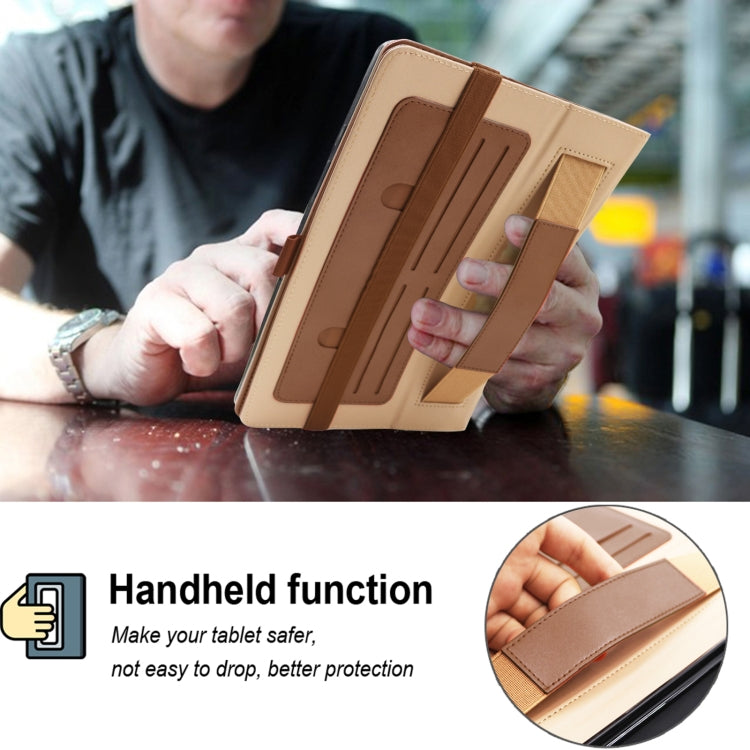 For Lenovo Tab P11 Pro Gen2 11.2 2022 TB132/138 Embossed Front Stand Leather Smart Tablet Case(Brown) by buy2fix