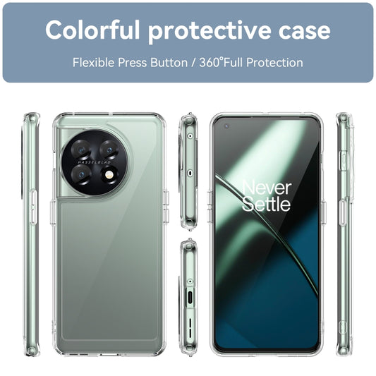 For OnePlus 11 5G Colorful Series Acrylic + TPU Phone Case(Transparent) by buy2fix