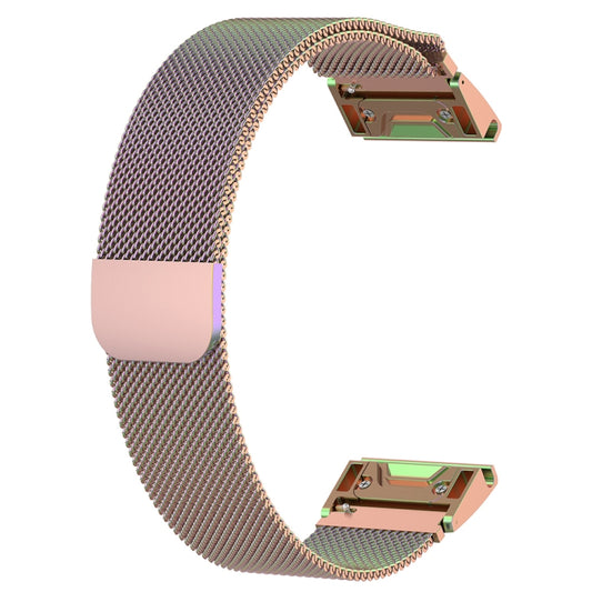 For Garmin Fenix 5S Milanese Watch Band(Colorful) by buy2fix
