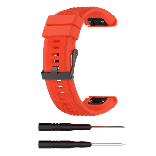 For Garmin Fenix 5X (26mm) Fenix3 / Fenix3 HR Silicone Watch Band(Orange) by buy2fix