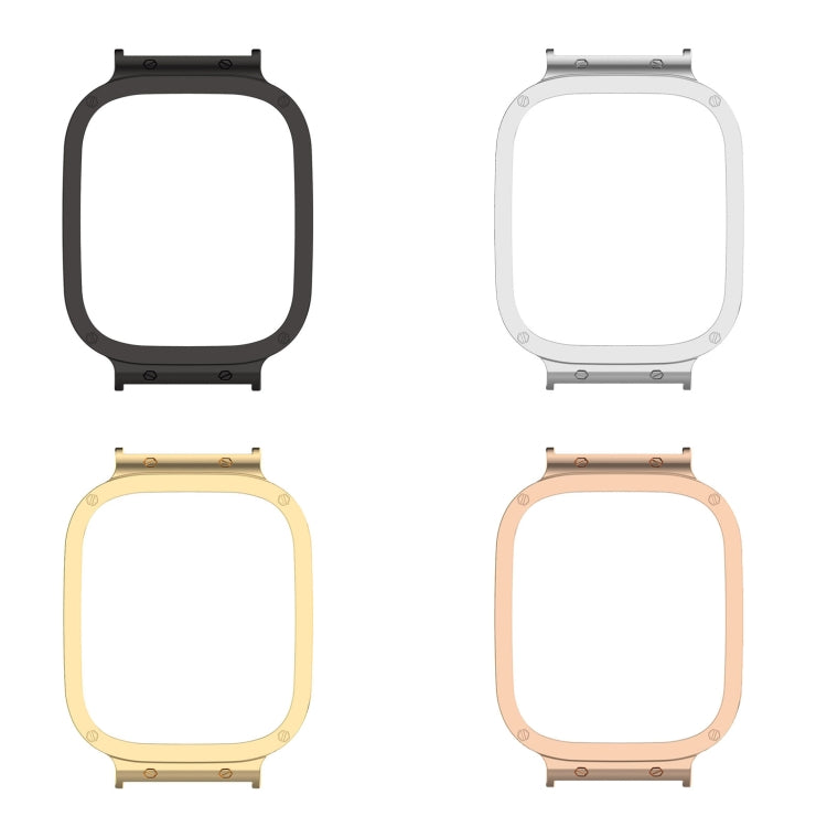 For Xiaomi Redmi Watch 3 / Mi Watch Lite 3 Metal Frame Watch Protective Case(Rose Gold) by buy2fix