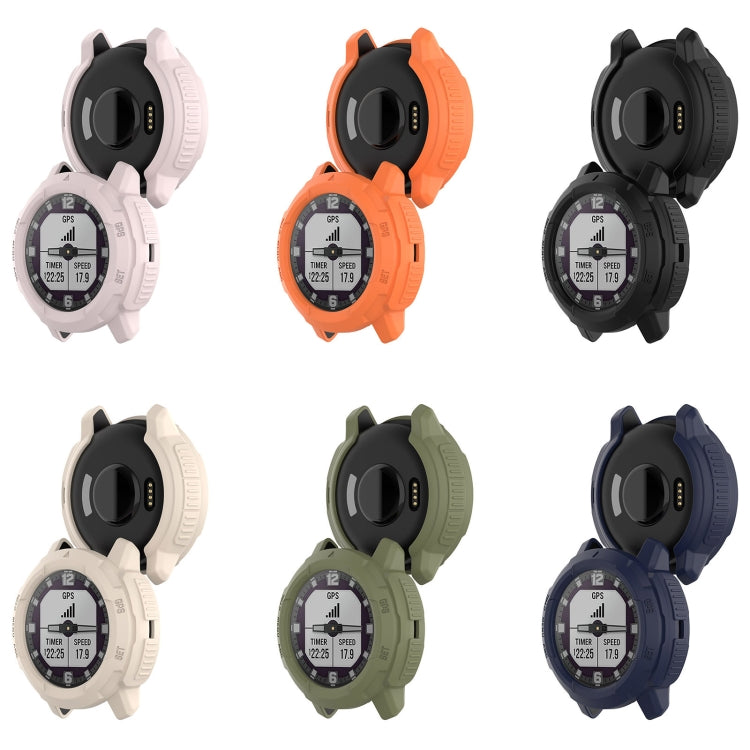 For Garmin Instinct Crossover Armor Hollow Watch Protective Case(Black) by buy2fix