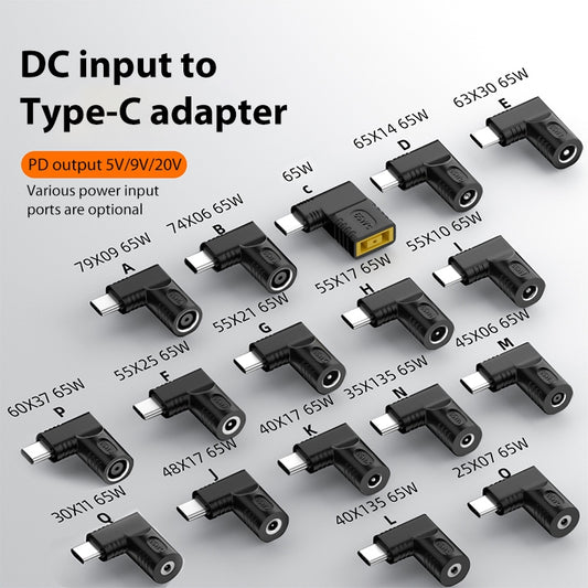 3.0x1.1mm 65W DC Input to USB-C / Type-C PD Power Adapter by buy2fix