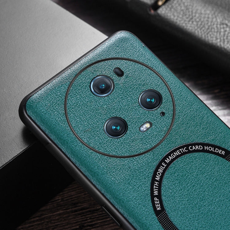 For Honor Magic5 Pro Cloth Texture PU MagSafe Magnetic Phone Case(Black) by buy2fix