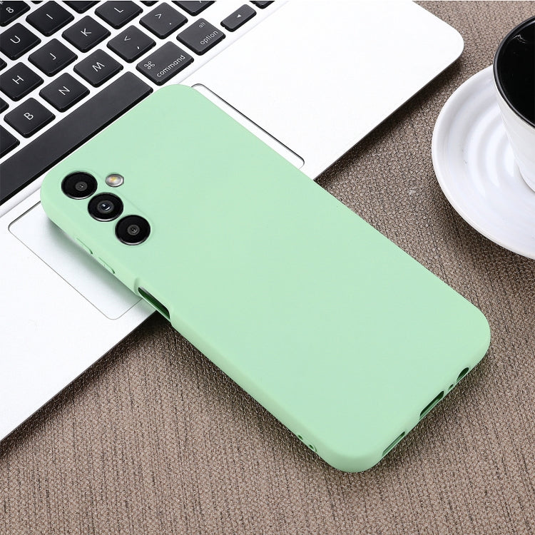 For Samsung Galaxy A14 4G Pure Color Liquid Silicone Shockproof Phone Case(Green) by buy2fix