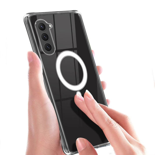 For Samsung Galaxy S23+ 5G MagSafe Magnetic Acrylic TPU Phone Case(Transparent) by buy2fix