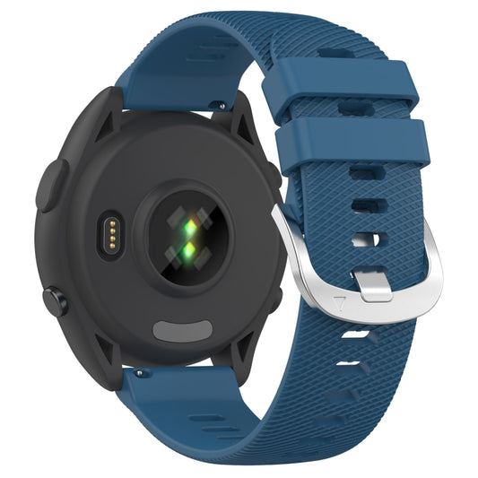 For Garmin Forerunner 265 22mm Solid Color Silicone Watch Band(Blue) by buy2fix