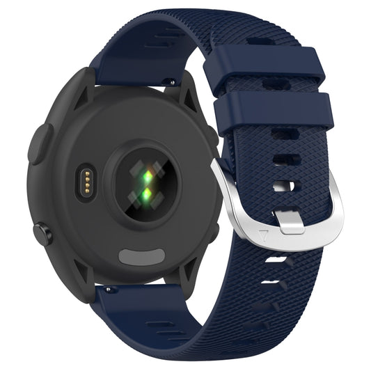 For Garmin Forerunner 265 22mm Solid Color Silicone Watch Band(Midnight Blue) by buy2fix
