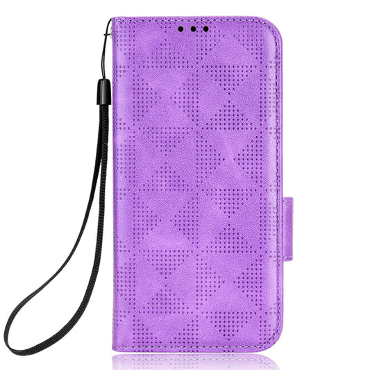 For Asus ROG Phone 3 Strix / 3 ZS661KL Symmetrical Triangle Leather Phone Case(Purple) by buy2fix