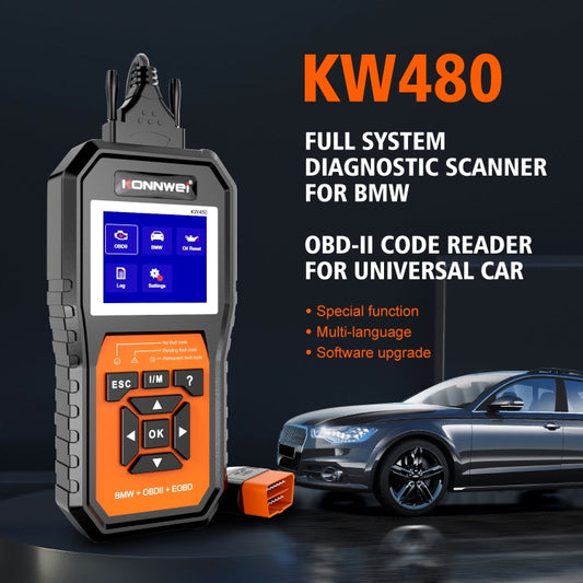 For BMW KONNWE KW480 2.8 inch Color Screen OBD2 Car Fault Detector by KONNWEI