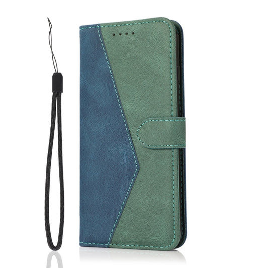 For Sony Xperia L1 Dual-color Stitching Leather Phone Case(Blue Green) by buy2fix
