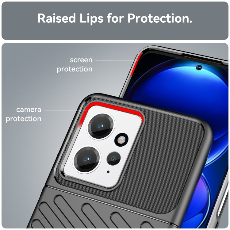 For Xiaomi Redmi Note 12 4G Global Thunderbolt Shockproof TPU Protective Soft Phone Case(Black) by buy2fix