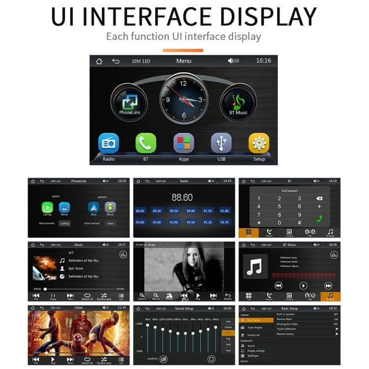 B5300 7 inch Wireless CarPlay Car Bluetooth MP5 Player, Support Mobile Phone Interconnection by buy2fix