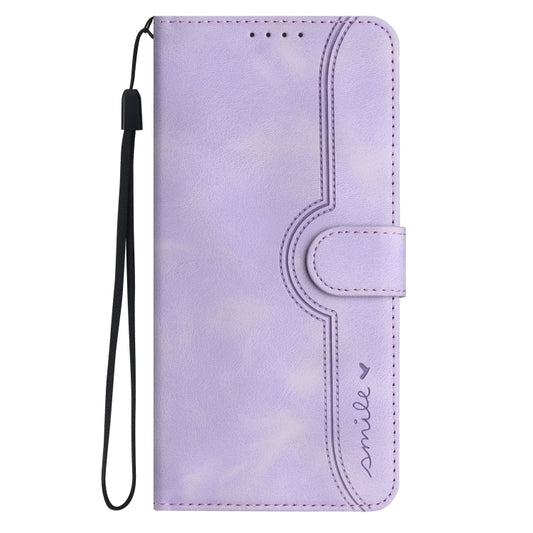 For Samsung Galaxy A34 5G Heart Pattern Skin Feel Leather Phone Case(Purple) by buy2fix