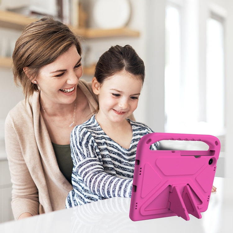 For Lenovo Tab M10 Plus 10.6 3rd Gen 2022 Handle EVA Shockproof Tablet Case with Holder(Rose Red) by buy2fix