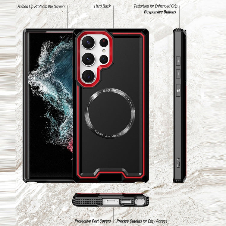 For Samsung Galaxy S23+ 5G Armour Two-color MagSafe Magnetic TPU + PC Phone Case(Black + Red) by buy2fix