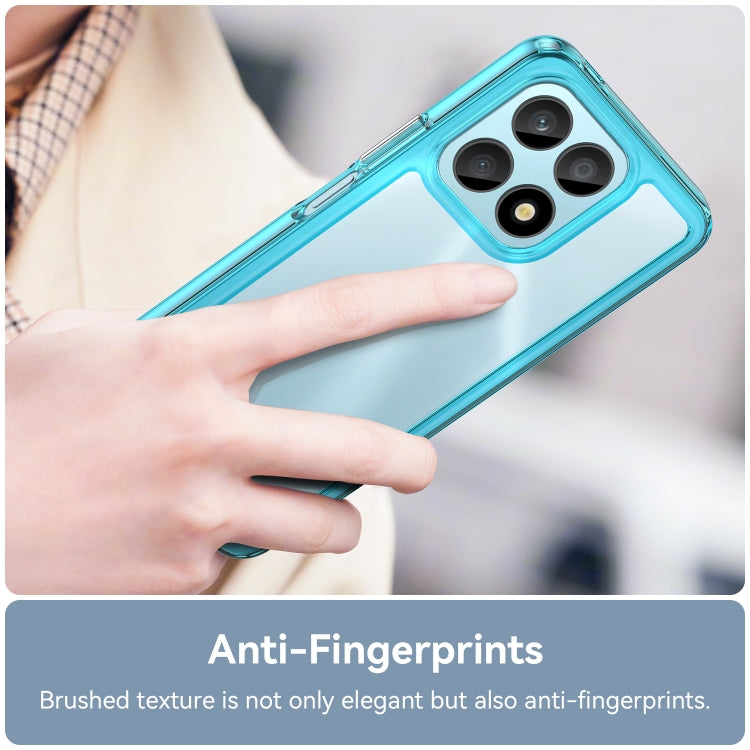 For Honor X8a Colorful Series Acrylic + TPU Phone Case(Transparent Blue) by buy2fix