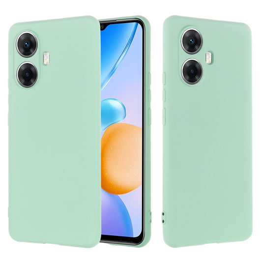 For Realme 10 Pro+ 5G Pure Color Liquid Silicone Shockproof Phone Case(Green) by buy2fix