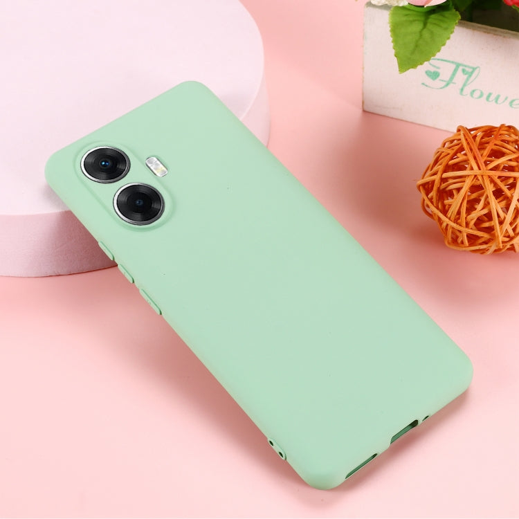 For Realme 10 Pro+ 5G Pure Color Liquid Silicone Shockproof Phone Case(Green) by buy2fix