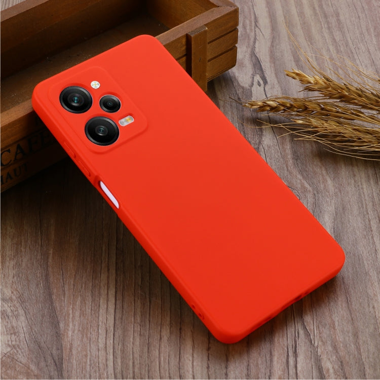 For Xiaomi Redmi Note 12 Pro Speed/Poco X5 Pro Pure Color Liquid Silicone Shockproof Phone Case(Red) by buy2fix