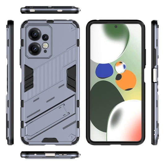 For Xiaomi Redmi Note 12 4G Global Punk Armor 2 in 1 PC + TPU Shockproof Phone Case with Holder(Grey) by buy2fix