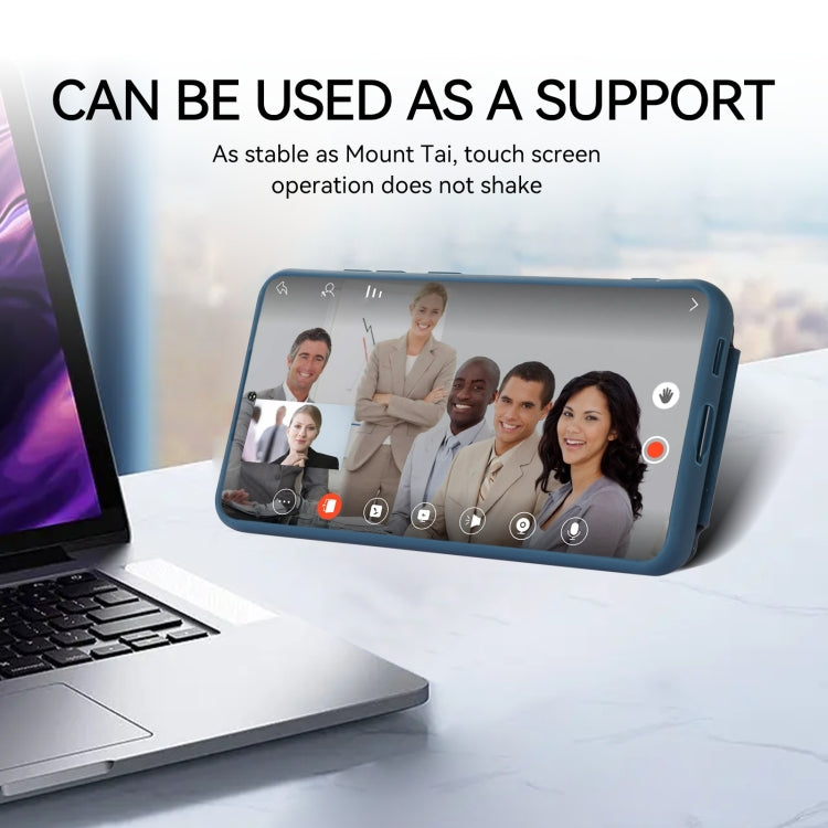 For Samsung Galaxy S21+ 5G Armor Ring Wallet Back Cover Phone Case(Blue) by buy2fix