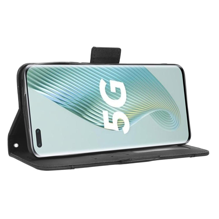 For Honor Magic5 Pro Skin Feel Calf Texture Card Slots Leather Phone Case(Black) by buy2fix