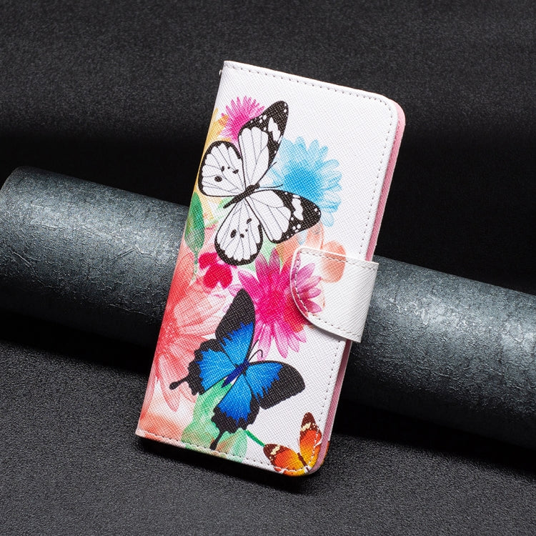 For Samsung Galaxy A24 4G Colored Drawing Pattern Leather Phone Case(Butterflies) by buy2fix