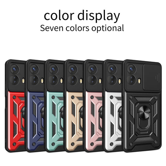 For Motorola Moto G53 5G Sliding Camera Cover Design TPU+PC Phone Case(Green) by buy2fix