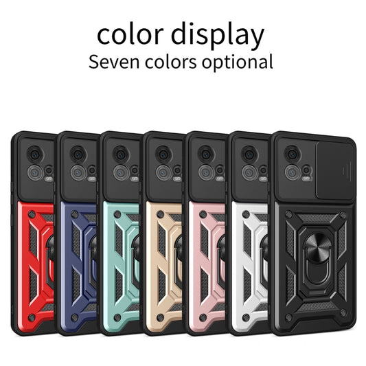 For Motorola Moto G72 Sliding Camera Cover Design TPU+PC Phone Case(Black) by buy2fix