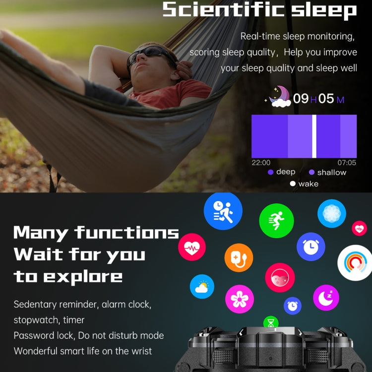 PG666 1.39 inch TFT Screen Bluetooth Call Smart Watch, Support Heart Rate / Blood Pressure Monitoring(Black) by buy2fix