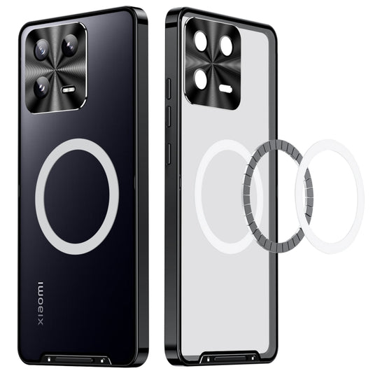 For Xiaomi 13 MagSafe Magnetic Frosted Metal Phone Case(Black) by buy2fix