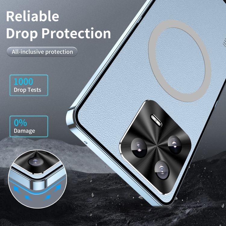 For Xiaomi 13 MagSafe Magnetic Frosted Metal Phone Case(Blue) by buy2fix
