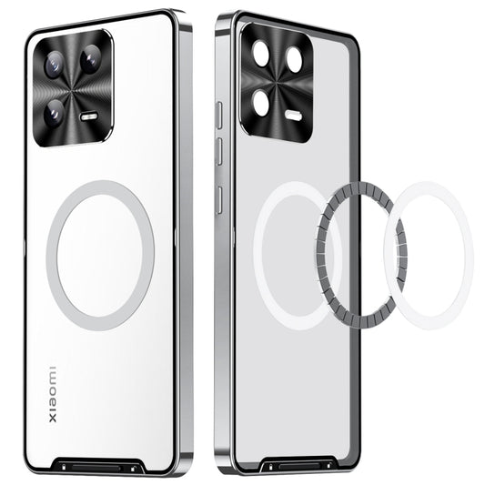 For Xiaomi 13 MagSafe Magnetic Frosted Metal Phone Case(Silver) by buy2fix