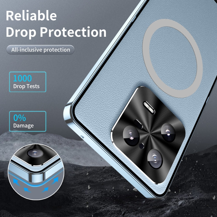 For Xiaomi 13 Pro MagSafe Magnetic Frosted Metal Phone Case(Blue) by buy2fix