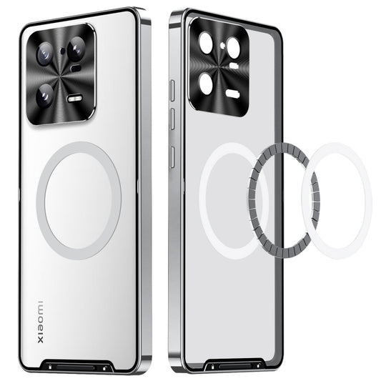 For Xiaomi 13 Pro MagSafe Magnetic Frosted Metal Phone Case(Silver) by buy2fix