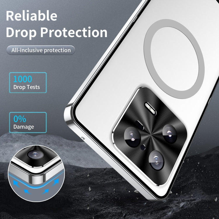 For Xiaomi 13 Pro MagSafe Magnetic Frosted Metal Phone Case(Silver) by buy2fix