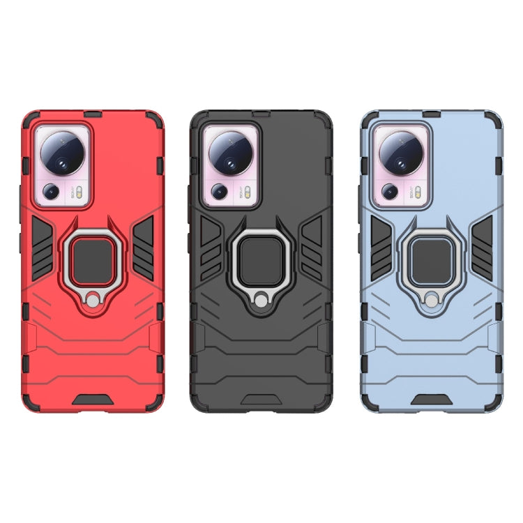 For Xiaomi 13 Lite Magnetic Ring Holder PC + TPU Phone Case(Navy Blue) by buy2fix